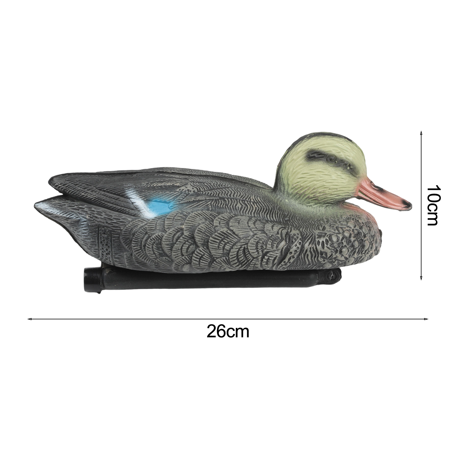 Decoy Duck Plastic - เหยื่อล่อเป็ดมัลลาร์ด สีเขียวอมเทา สีน้ำตาล-ดำ เหยื่อล่อเป็ดลอยน้ำ ดีไซน์สมจริง สีสันเหมือนจริง