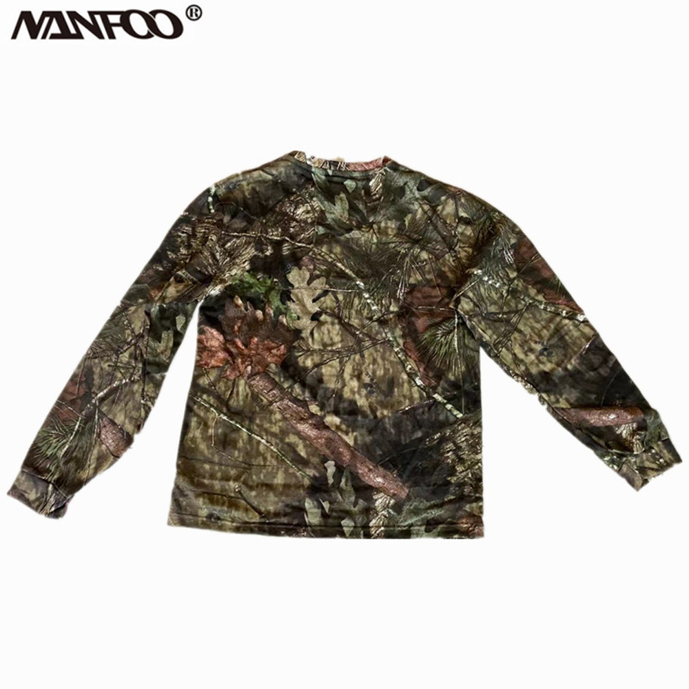 Hunting Fishing Outdoor Shows - ฤดูร้อน Bionic Camouflage การล่าสัตว์ตกปลาเสื้อแขนยาวเสื้อบังแดดขนาดใหญ่หลวมกลางแจ้ง Casual Jungle
