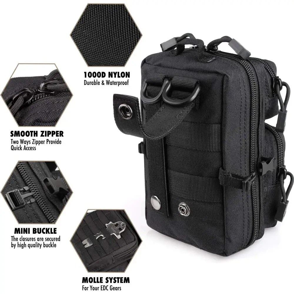 Outdoor Hunting Gear Storage - กระเป๋าอเนกประสงค์ขนาดเล็กแบบมอลลี สำหรับใส่เครื่องมือขนาดเล็ก เหมาะสำหรับกิจกรรมกลางแจ้ง เช่น เดินป่า ตั้งแคมป์