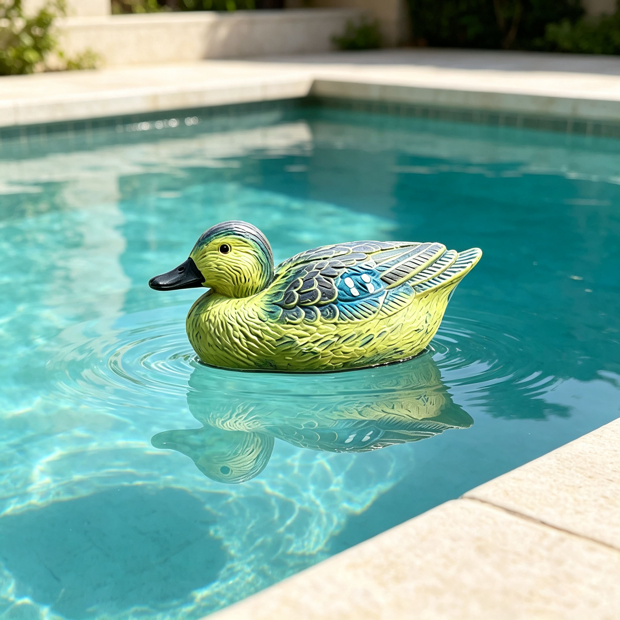Decoy Duck Plastic - เป็ดจำลองลอยน้ำเหมือนจริง วัสดุ PE สำหรับตกแต่งสวนและบ่อ