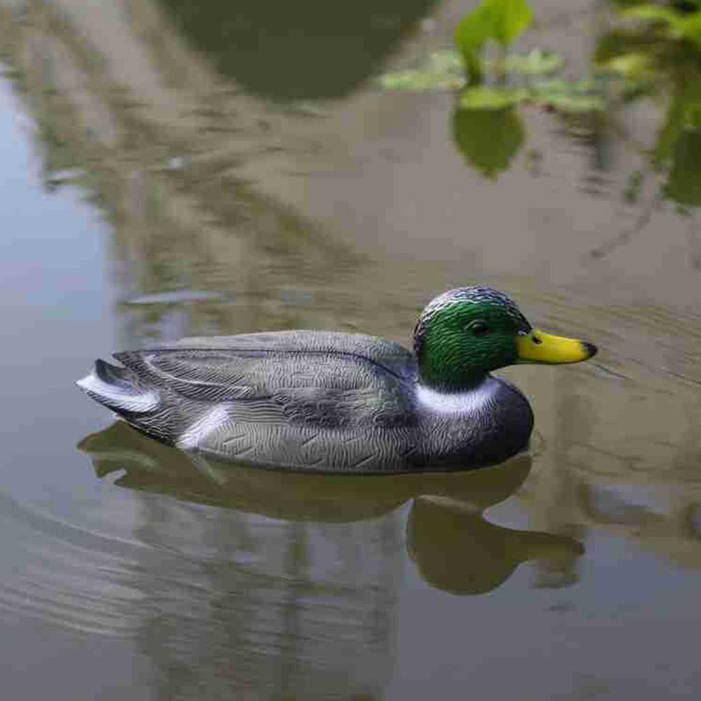 Decoy Duck Plastic - เหยื่อล่อเป็ดพลาสติกเหมือนจริงสำหรับตกปลาและตกแต่งสวน หัวเป็ดลอยน้ำ ของตกแต่งสวน
