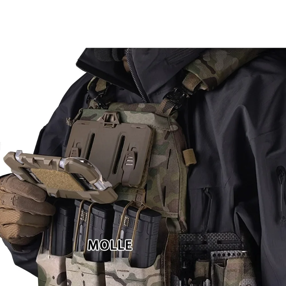 Outdoor Hunting Maps - แผงนำทางแบบพับได้ MOLLE ยุทธวิธีกลางแจ้ง กล่องใส่แผนที่ แผงควบคุม ที่ยึดโทรศัพท์มือถือสำหรับนำทาง