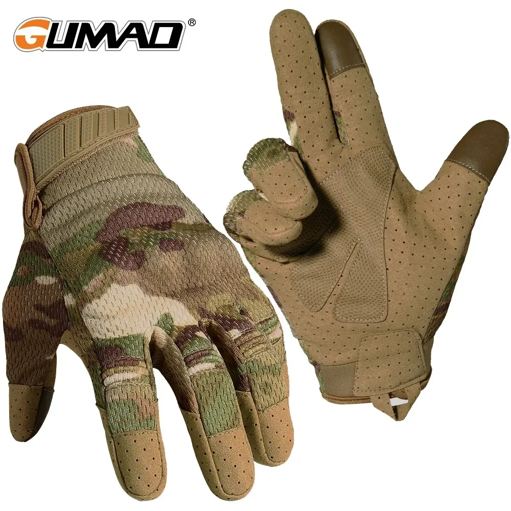 Camoหน้าจอสัมผัสถุงมือยุทธวิธี - Outdoor Hunting Gloves บทวิจารณ์และราคา